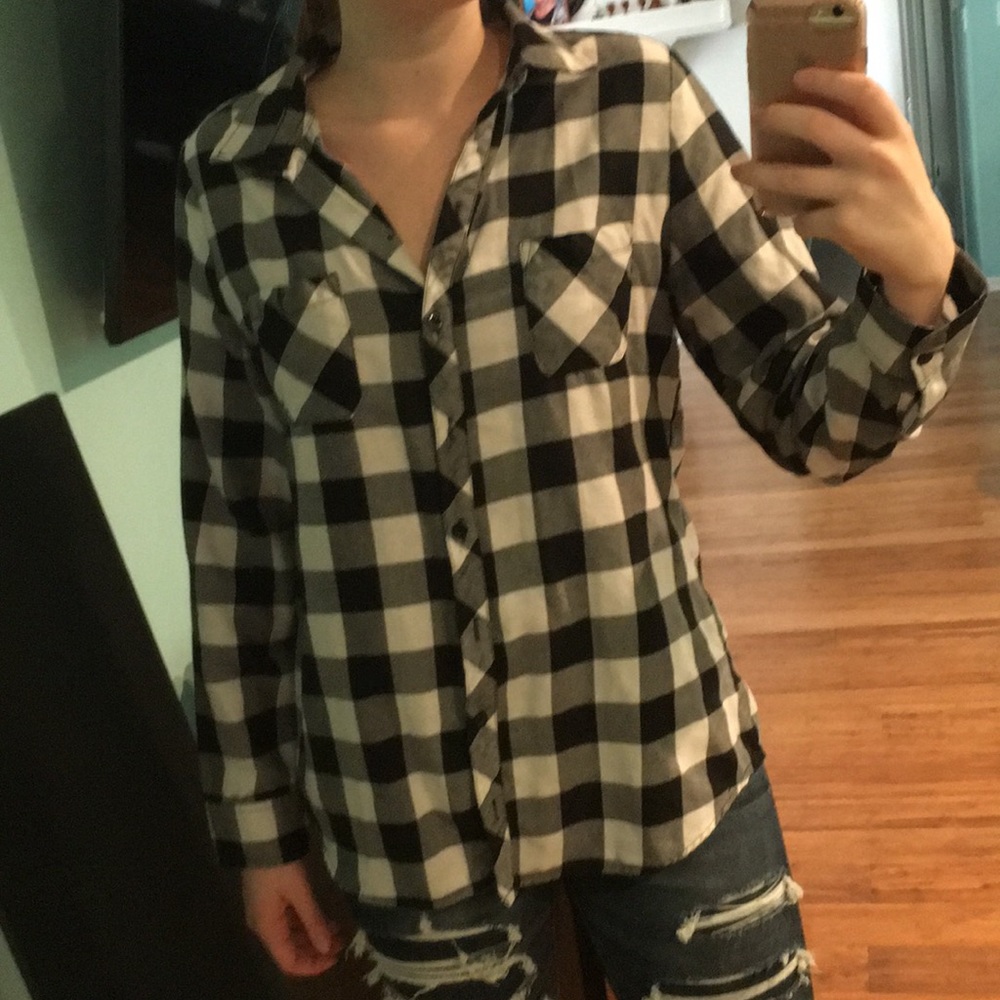 Black and white flannel